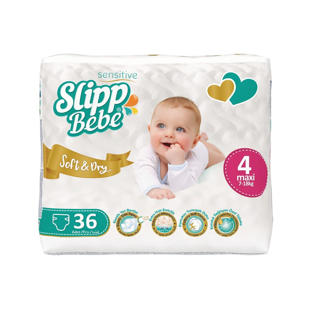 Подгузники Slipp Bebe Twin № 4 (7-18 кг) 36 шт