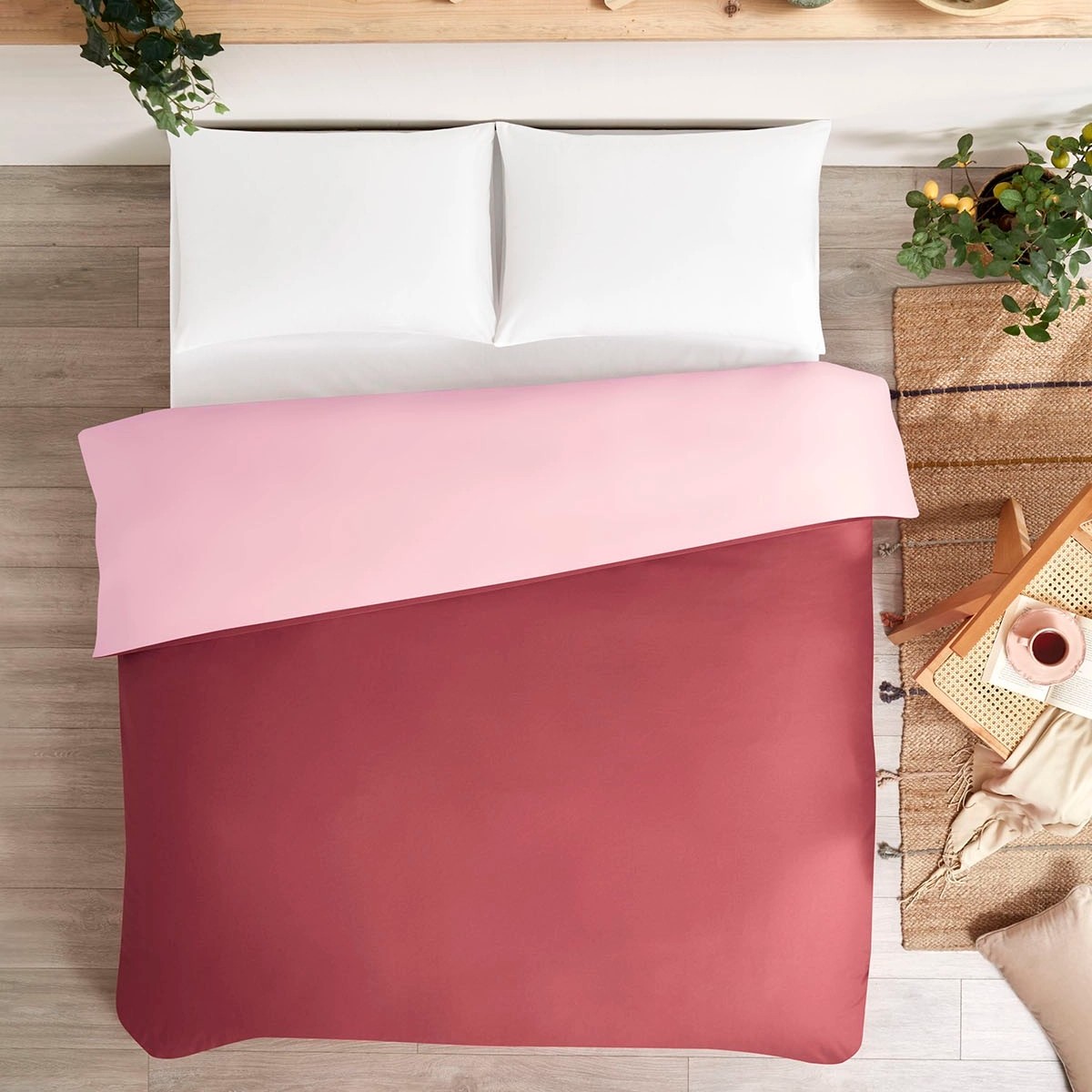 Пододеяльник Ozdilek king size сатин коралловый 220x240 см