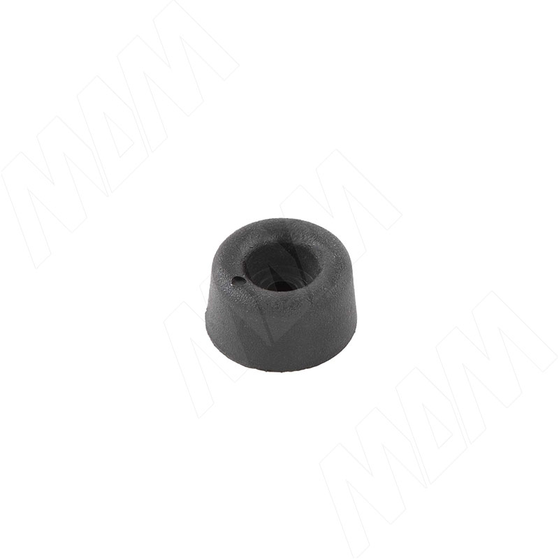 Подпятник круглый D19 мм, h10 мм, под саморез, чёрный (HR19-10-P-BL)