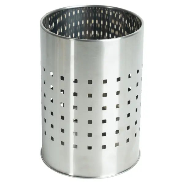 Подставка для приборов 1 отсек Two Dolfins 12.8x12.8x18 см металл цвет серый