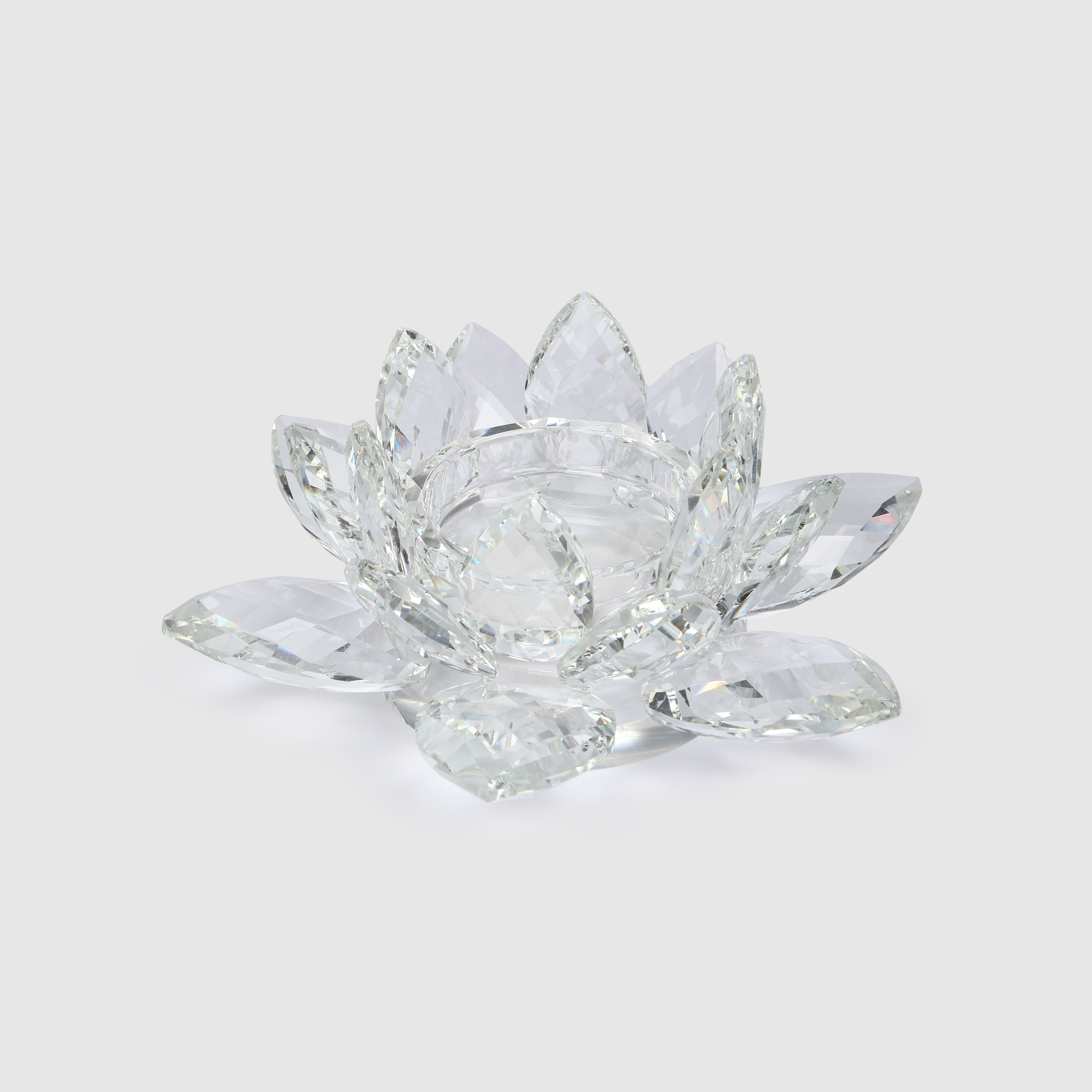 Подсвечник Crocus хрустальный, лотос 24х24х11,5 см