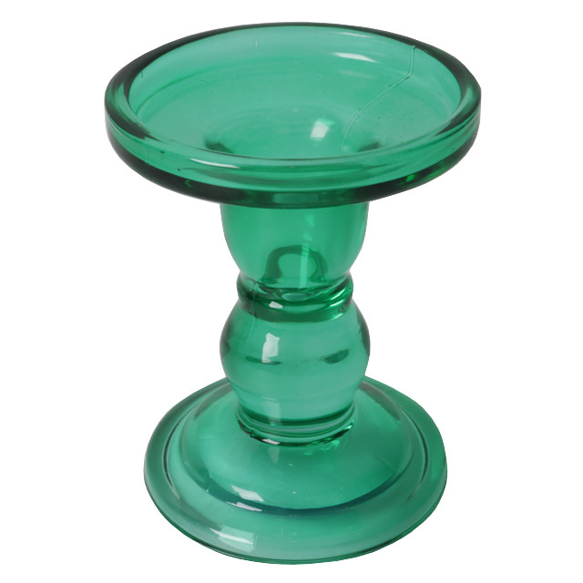 подсвечник MAXIJOY Изумруд/Emerald 8х8х11см стекло