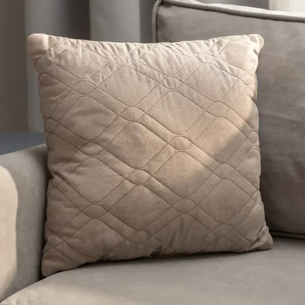 Подушка декоративная Linen Way 43x43 см замша кофейный