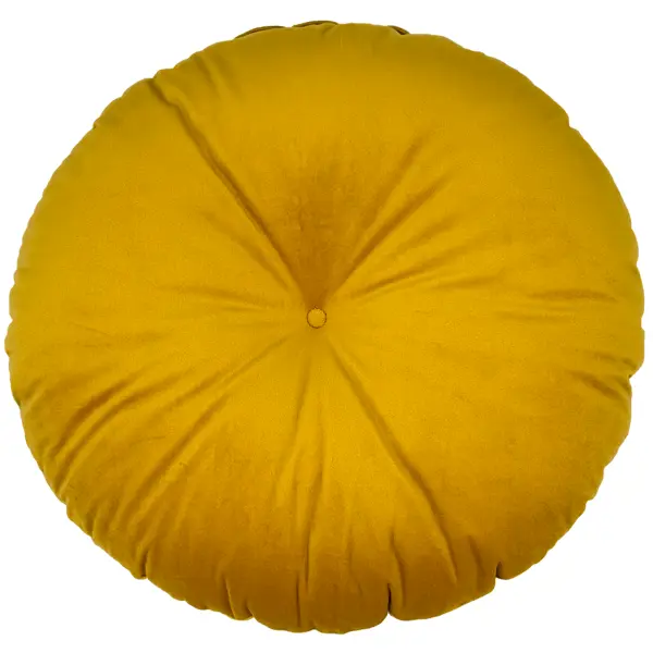 Подушка декоративная Linen Way Harvest Gold d37 см бархат цвет горчица