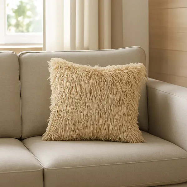 Подушка декоративная Linen Way Перья 45x45 см цвет бежевый