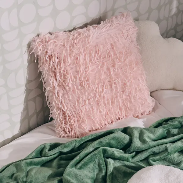 Подушка декоративная Linen Way Перья 45x45 см цвет розовый