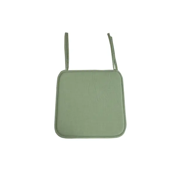 Подушка для стула Linen Way с завязками 38x38 см цвет оливковый