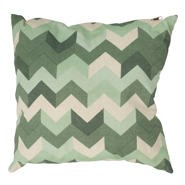 подушка Рио 40х40см зеленая/бежевая