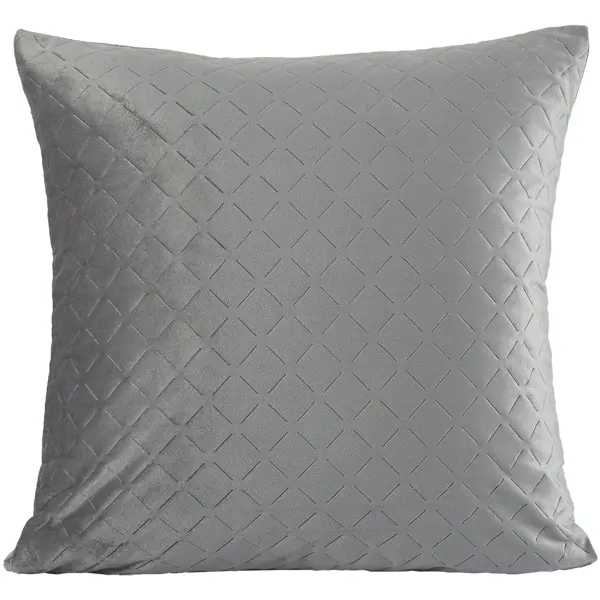 Подушка Velvet 50x50 см цвет серый Granit 3