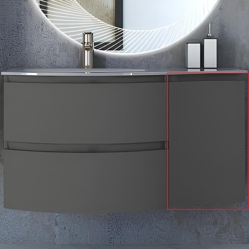 Подвесной шкаф Cezares Vague 34 R 54906 Grigio talpa opaco