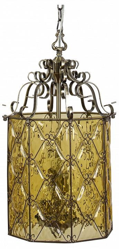 Подвесной светильник Abrasax Cornelia 2130/4(amber) цвет плафона/подвески Желтый, цвет арматуры Бронза