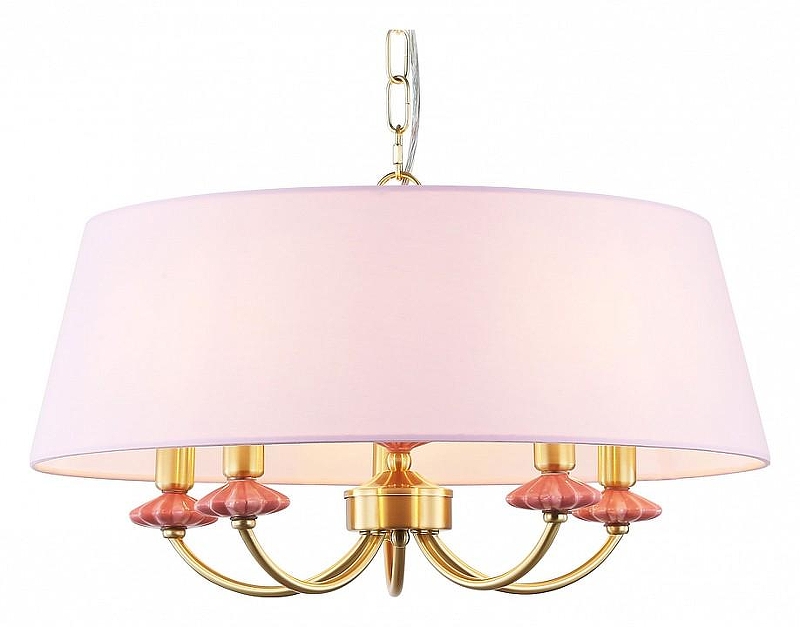 Подвесной светильник Ambrella Light HIGH LIGHT LH75021 цвет плафона/подвески Розовый, цвет арматуры Золото, Розовый