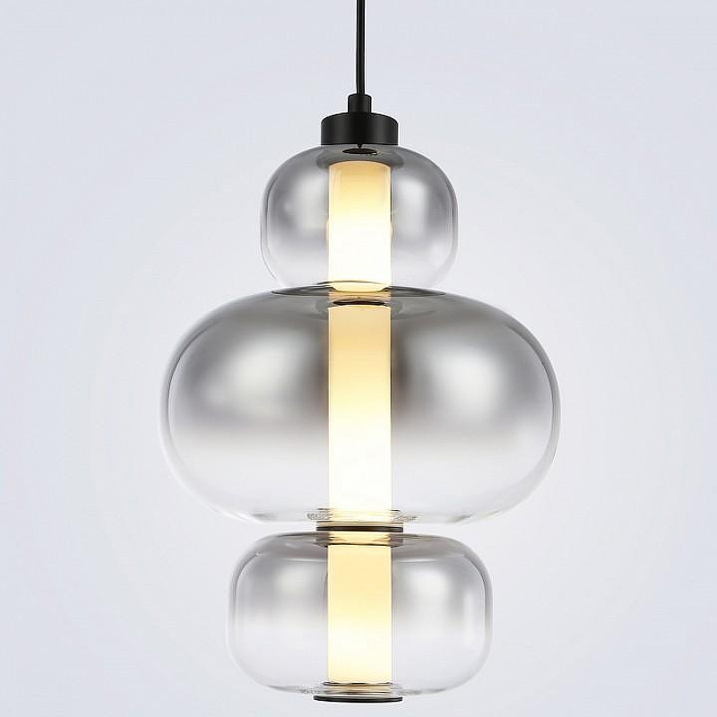 Подвесной светильник Ambrella Light LH LH11057 цвет плафона/подвески Светло-серый, цвет арматуры Черный