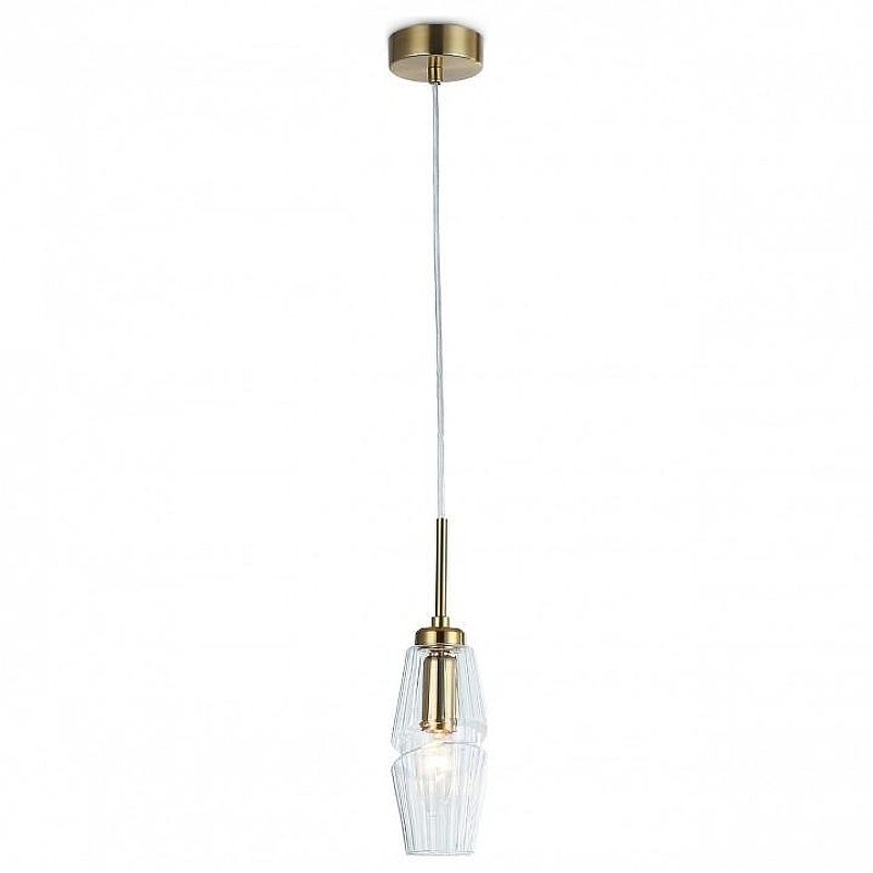 Подвесной светильник Ambrella Light LH LH55208 цвет плафона/подвески Прозрачный, цвет арматуры Латунь