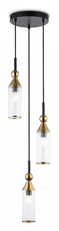 Подвесной светильник Ambrella Light LH LH55252 цвет плафона/подвески Прозрачный, цвет арматуры Латунь, Черный