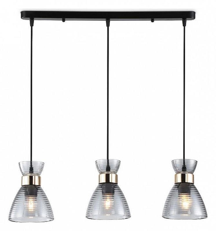 Подвесной светильник Ambrella Light TR TR3407 цвет плафона/подвески Дымчатый, цвет арматуры Золото, Черный