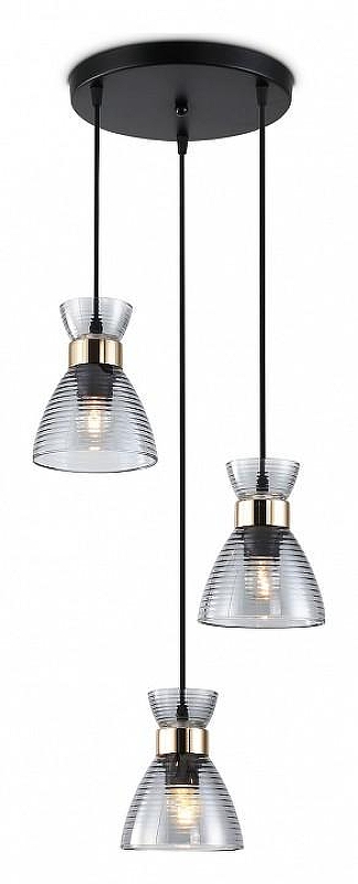 Подвесной светильник Ambrella Light TR TR3408 цвет плафона/подвески Дымчатый, цвет арматуры Золото, Черный
