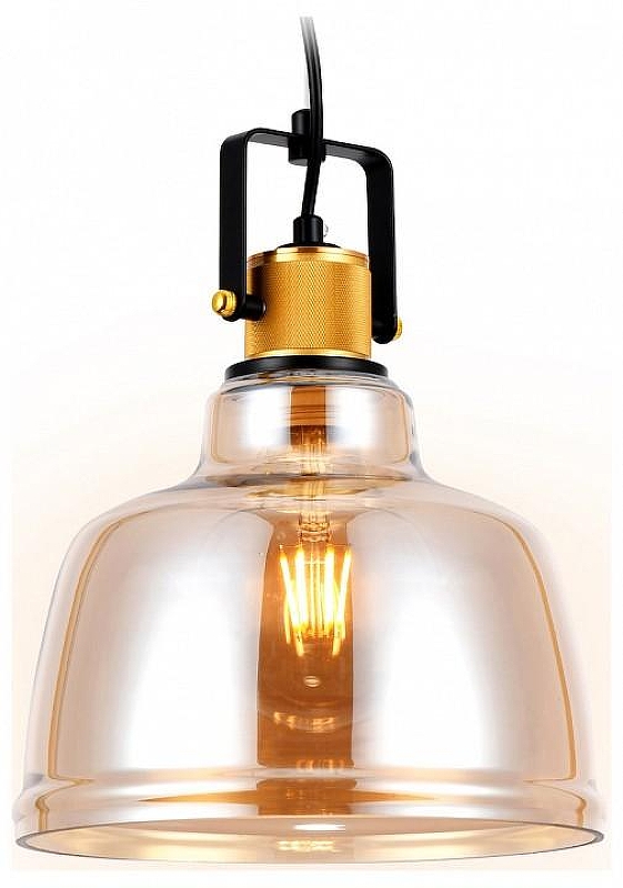 Подвесной светильник Ambrella Light TR TR3526 цвет плафона/подвески Янтарный, цвет арматуры Черный
