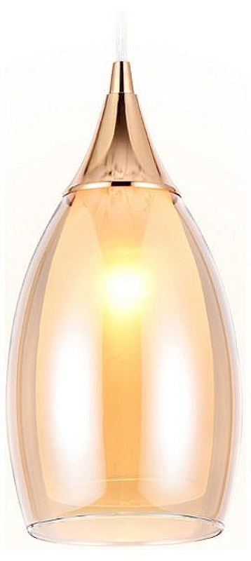 Подвесной светильник Ambrella Light TR TR3543 цвет плафона/подвески Янтарный, цвет арматуры Золото