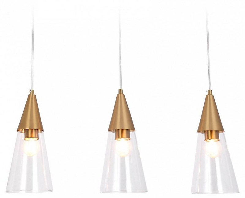 Подвесной светильник Ambrella Light TR TR3669 цвет плафона/подвески Прозрачный, цвет арматуры Латунь