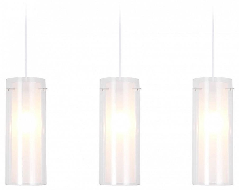 Подвесной светильник Ambrella Light TR TR3675 цвет плафона/подвески Белый, Прозрачный, цвет арматуры Хром