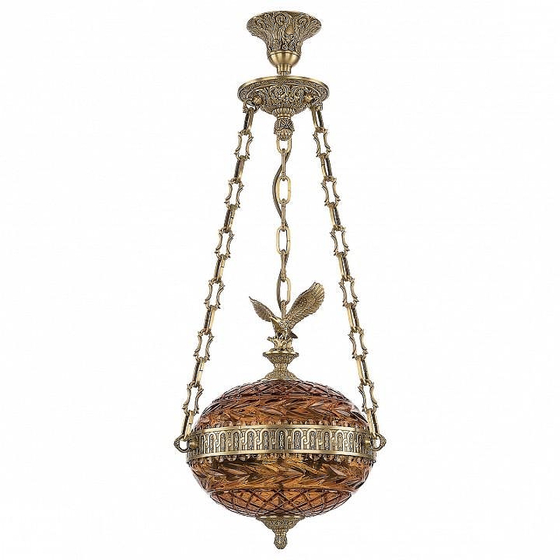 Подвесной светильник Bohemia Ivele Crystal 7100 71000P/30 FP Amber/M-1F FE1M цвет плафона/подвески Коричневый, цвет арматуры Бронза