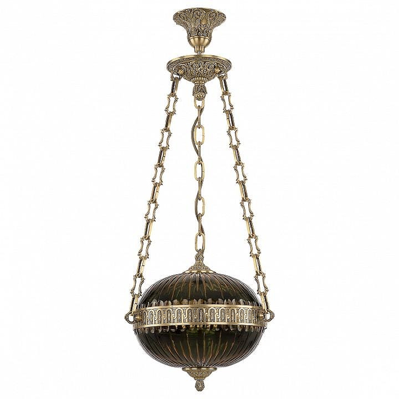 Подвесной светильник Bohemia Ivele Crystal 7100 71000P/30 FP Amber-Green/H-1K цвет плафона/подвески Коричневый, цвет арматуры Бронза