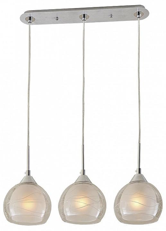 Подвесной светильник Citilux Буги CL157132 цвет плафона/подвески Белый, Прозрачный, цвет арматуры Серебро, Хром