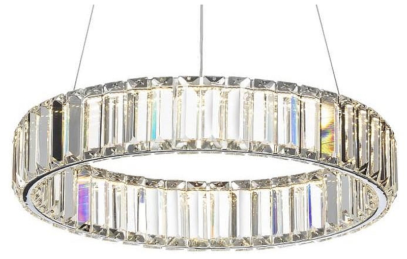 Подвесной светильник Citilux Чезаре CL338141 цвет плафона/подвески Прозрачный, цвет арматуры Хром