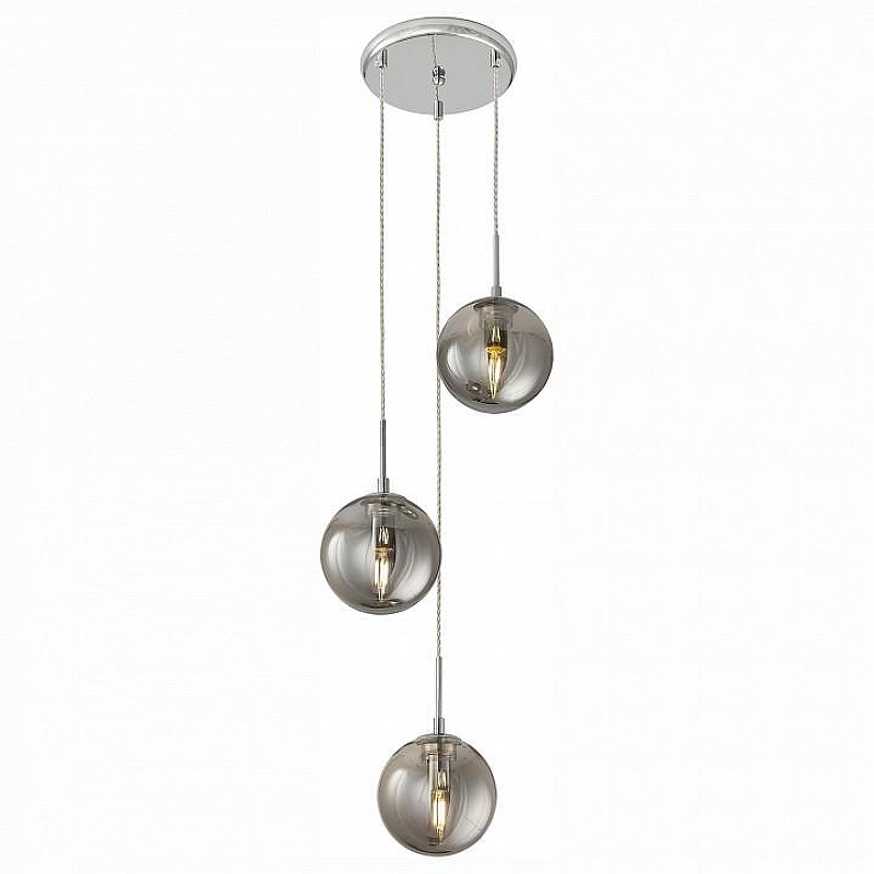 Подвесной светильник Citilux Томми CL102030 цвет плафона/подвески Светло-серый, цвет арматуры Хром