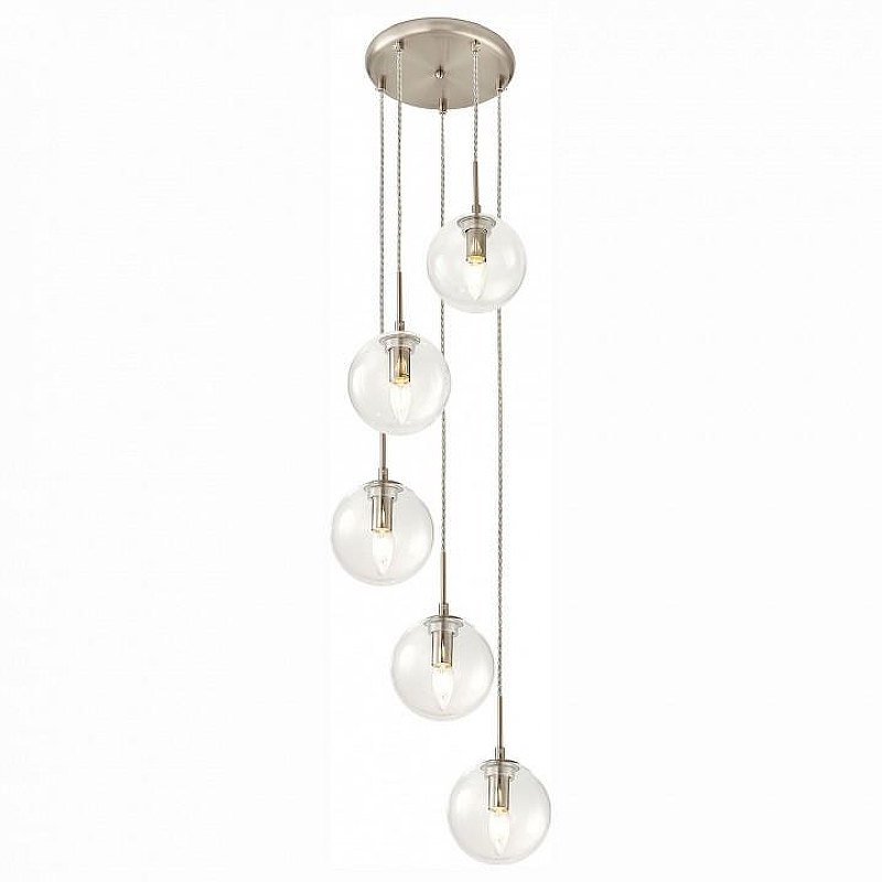 Подвесной светильник Citilux Томми CL102051 цвет плафона/подвески Прозрачный, цвет арматуры Хром