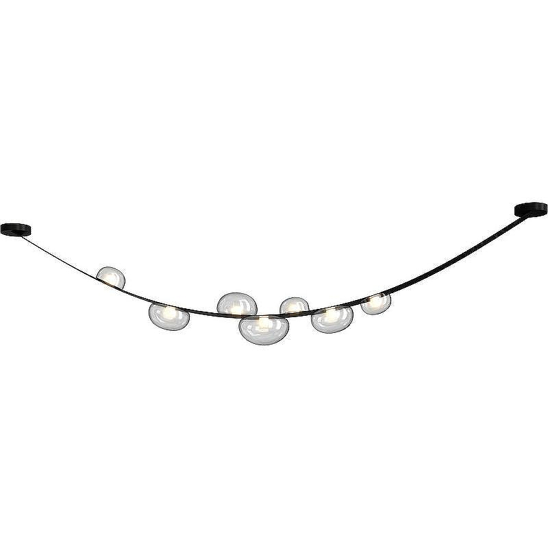 Подвесной светильник Crystal Lux Bosque SP7 L3000 Black Transparent цвет плафона/подвески Прозрачный, цвет арматуры Черный