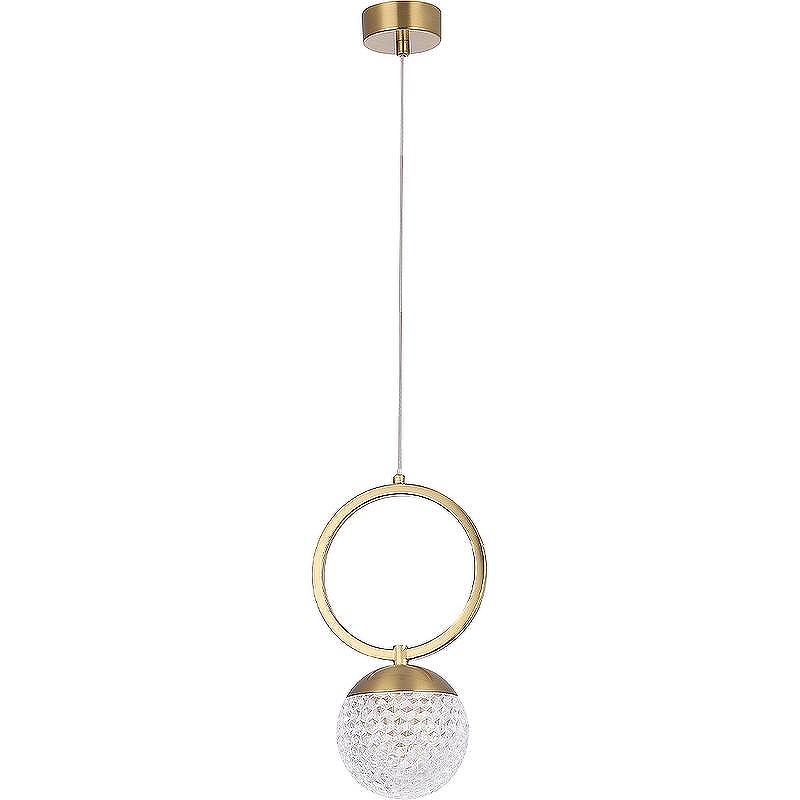 Подвесной светильник Crystal Lux Carolina SP1 V1 Brass цвет плафона/подвески Прозрачный, цвет арматуры Латунь