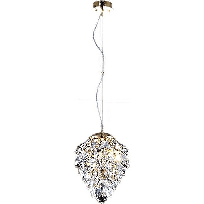 Подвесной светильник Crystal Lux Charme SP2 Gold Transparent цвет плафона/подвески Прозрачный, цвет арматуры Золото