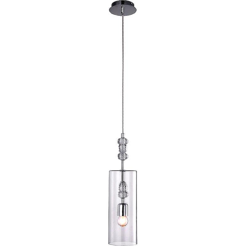 Подвесной светильник Crystal Lux Eva SP1 цвет плафона/подвески Прозрачный, цвет арматуры Хром