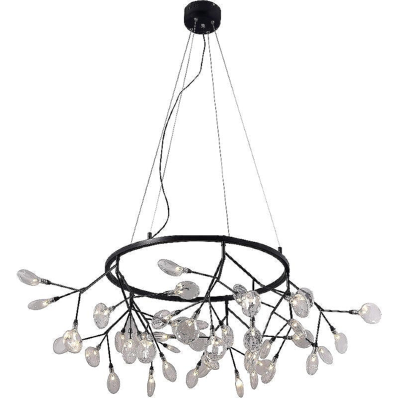 Подвесной светильник Crystal Lux Evita SP45 D Black Transparent цвет плафона/подвески Прозрачный, цвет арматуры Черный