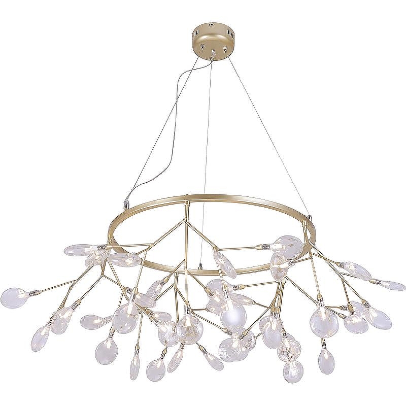 Подвесной светильник Crystal Lux Evita SP45 D Gold Transparent цвет плафона/подвески Прозрачный, цвет арматуры Золото