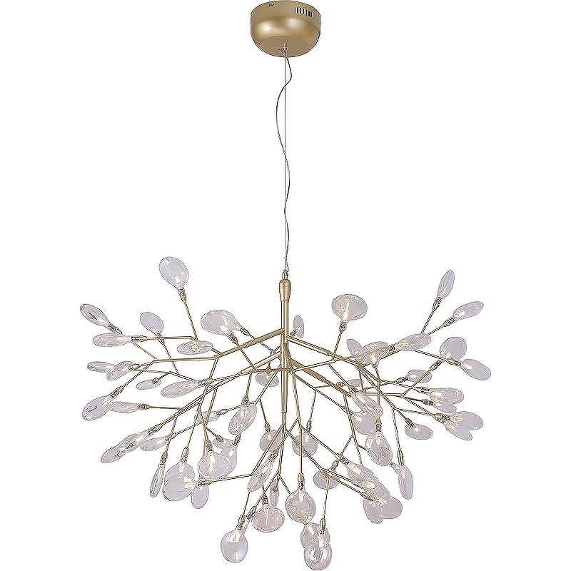 Подвесной светильник Crystal Lux Evita SP63 Gold Transparent цвет плафона/подвески Прозрачный, цвет арматуры Золото