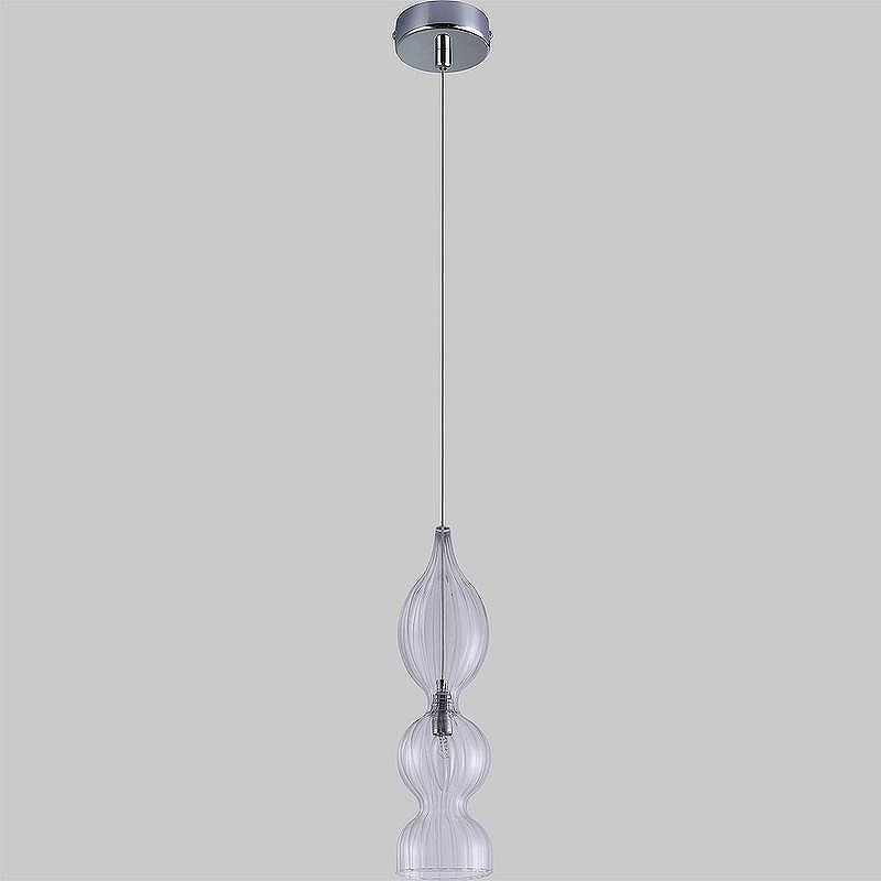 Подвесной светильник Crystal Lux Iris SP1 B Transparent цвет плафона/подвески Прозрачный, цвет арматуры Хром