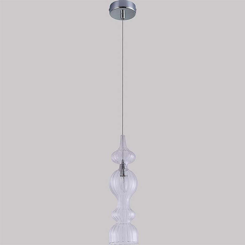 Подвесной светильник Crystal Lux Iris SP1 A Transparent цвет плафона/подвески Прозрачный, цвет арматуры Хром