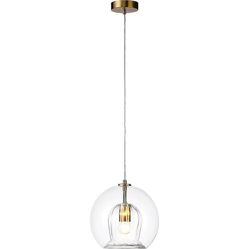 Подвесной светильник Crystal Lux Luisa SP1 Brass Transparente цвет плафона/подвески Прозрачный, цвет арматуры Латунь