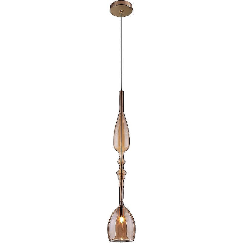 Подвесной светильник Crystal Lux Lux new SP1 C Amber цвет плафона/подвески Коричневый, Прозрачный, цвет арматуры Золото