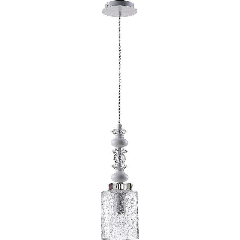 Подвесной светильник Crystal Lux Mateo SP1 White цвет плафона/подвески Прозрачный, цвет арматуры Хром