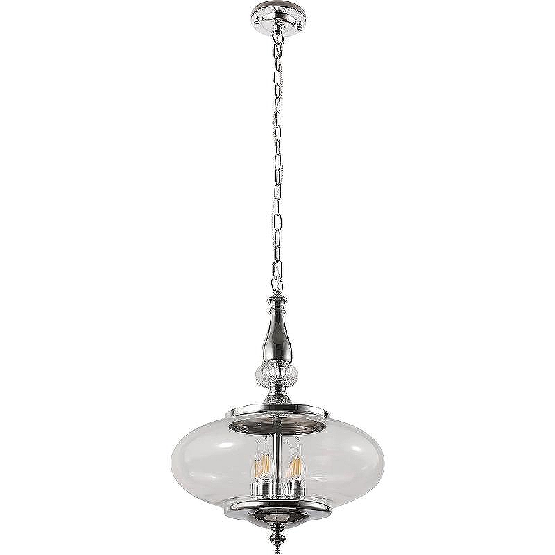 Подвесной светильник Crystal Lux Miel SP4 Chrome цвет плафона/подвески Прозрачный, цвет арматуры Хром
