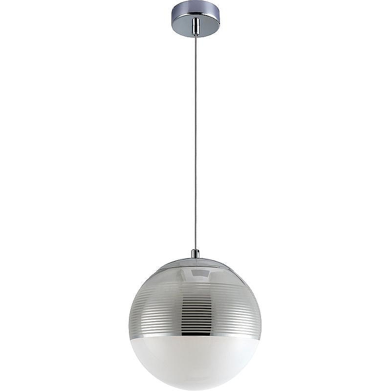 Подвесной светильник Crystal Lux Optima SP1 Chrome D200 цвет плафона/подвески Хром, Белый, цвет арматуры Хром