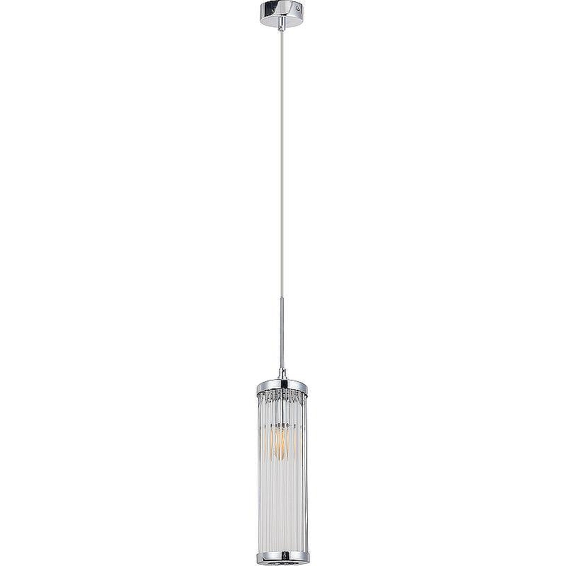 Подвесной светильник Crystal Lux Tadeo SP1 D100 Chrome Transparent цвет плафона/подвески Прозрачный, цвет арматуры Хром