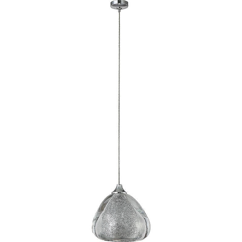 Подвесной светильник Crystal Lux Verano SP1 Silver цвет плафона/подвески Хром, Прозрачный, цвет арматуры Хром