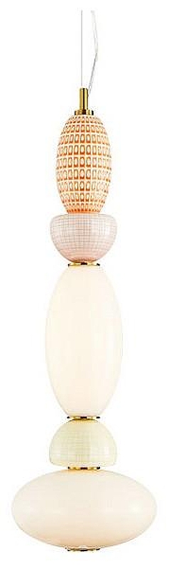 Подвесной светильник Divinare Ambra 5016/17 SP-20 цвет плафона/подвески Красный, Синий, Зеленый, цвет арматуры Латунь