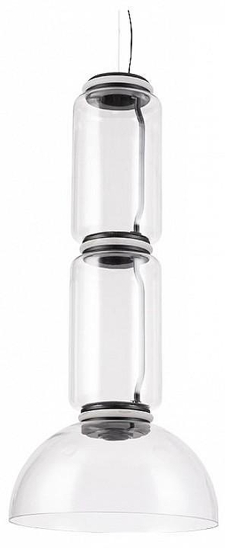 Подвесной светильник Divinare Trumpet 1242/06 SP-24 цвет плафона/подвески Прозрачный, цвет арматуры Черный