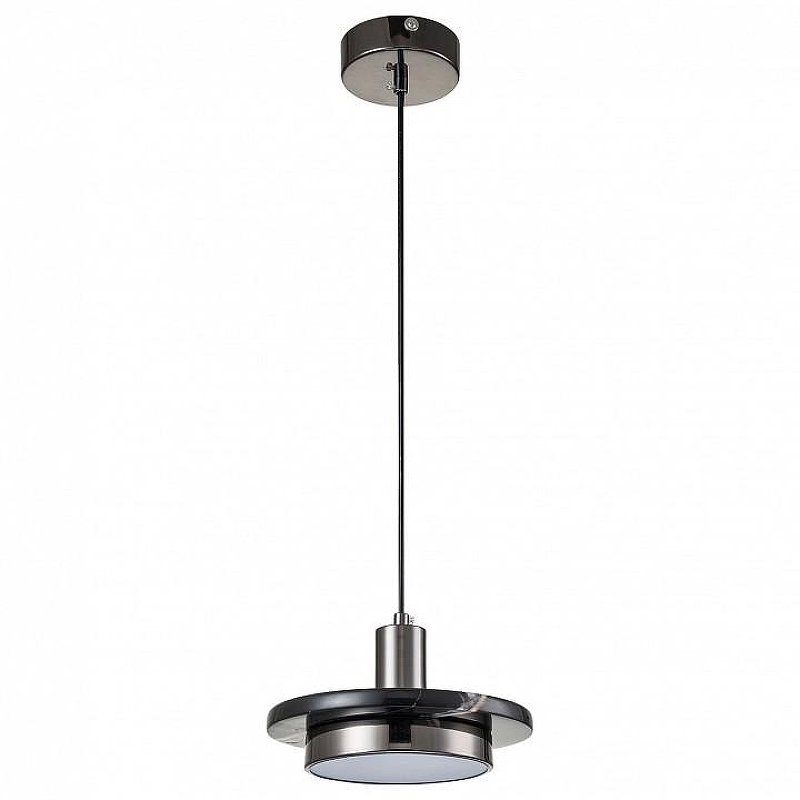 Подвесной светильник Escada 10260 10260/1LED Black marble цвет плафона/подвески Белый, Черный, цвет арматуры Черный